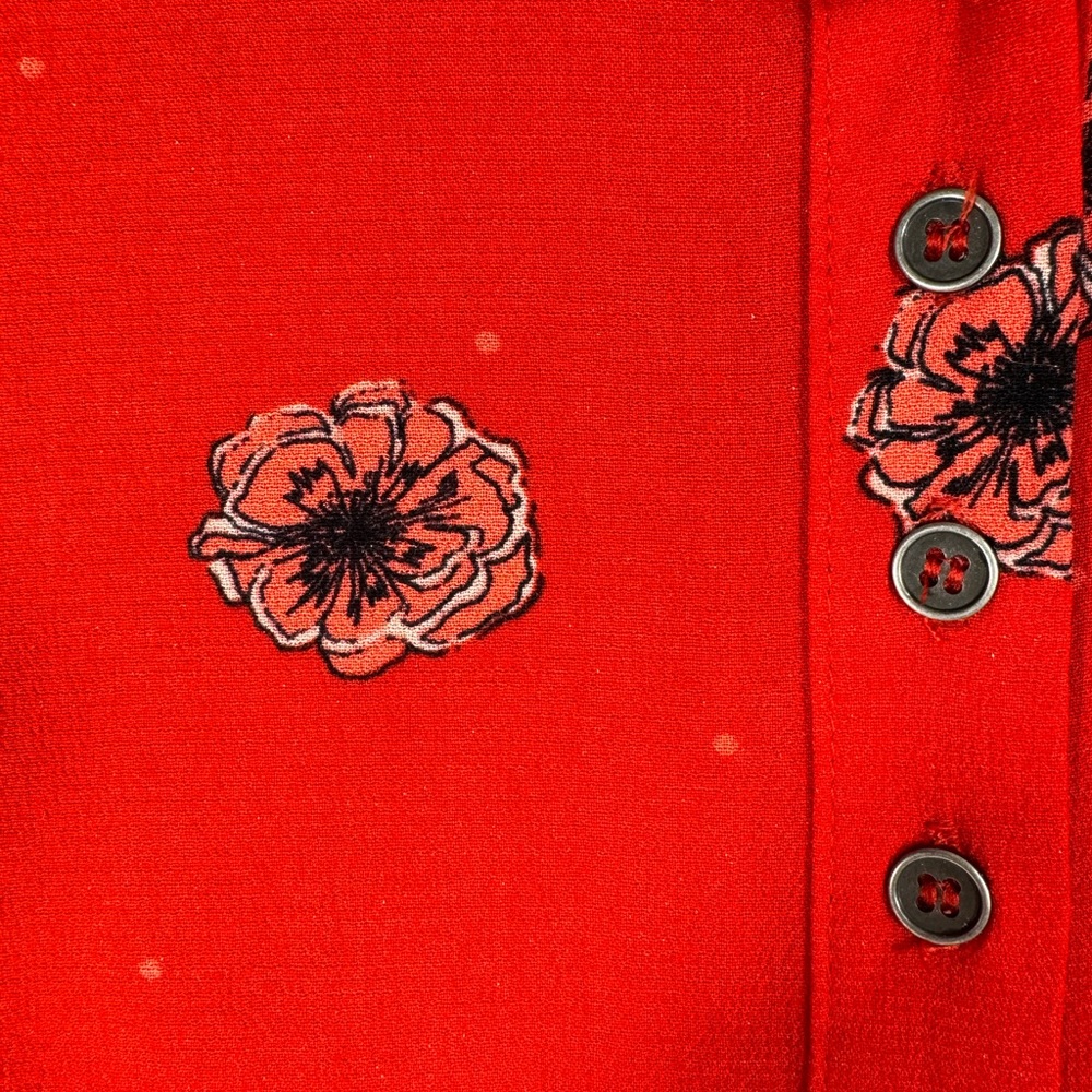 NWT Free People Red flowy dress or blouse - Picture 6 of 9